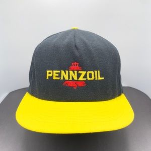 Vintage Pennzoil Racing Snapback Hat Swingster Made in USA